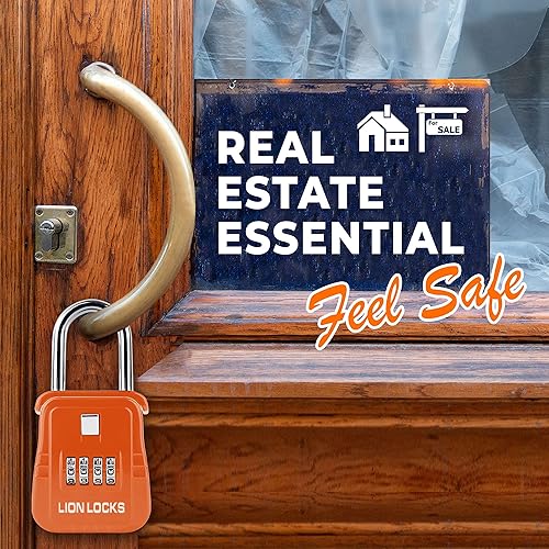 Miniatura 7 de Lion Locks Caja de seguridad de almacenamiento de 1500 llaves, soporte portátil para llaves establece tu propio código, seguro para llaves al aire