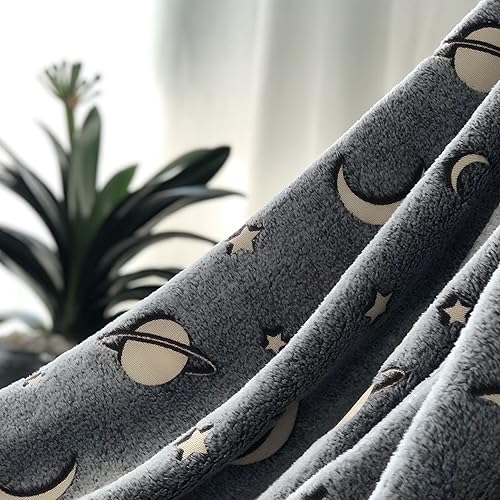 Miniatura 6 de Manta que brilla en la oscuridad, dinosaurios verdes, mantas luminosas para todas las estaciones, regalos para niños y adultos (56 x 72 pulgadas,