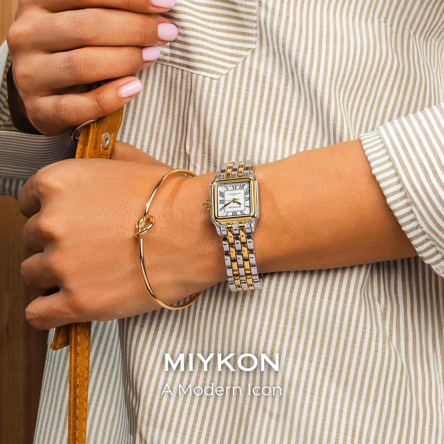 Miykon Dainty Watches for Women, Vintage Small Face Square Womens Watch, Classic Luxury Style Bracelet Watch for Petite Thin Wrists, Cute & Unique Japanese Quartz, Waterproof to 100ft - Image 2