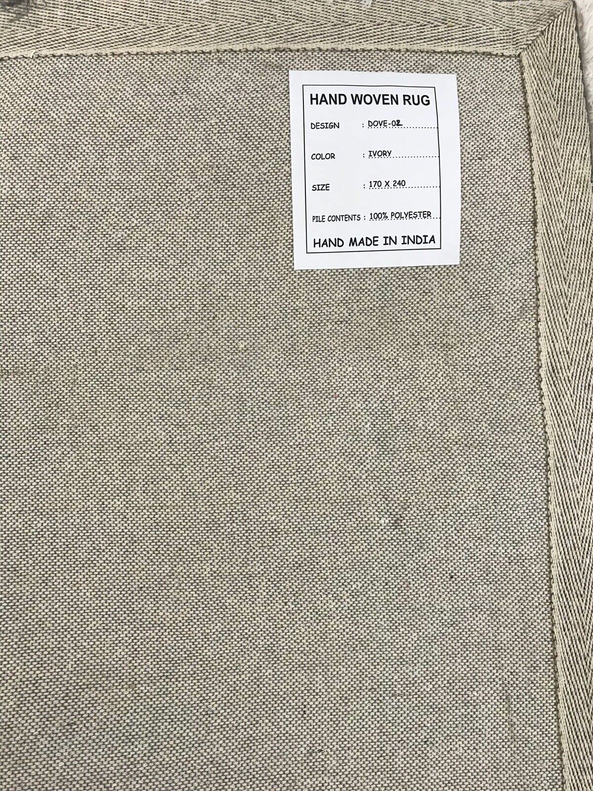 Tappeto rosso bianco orientale 120 x 180 cm fatto a mano 100% poliestere Shaggy