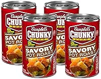 Vista 12 de Sopa Campbell Chunky, Sopa de Asado Sabroso, lata de 18.8 oz (paquete de 12)