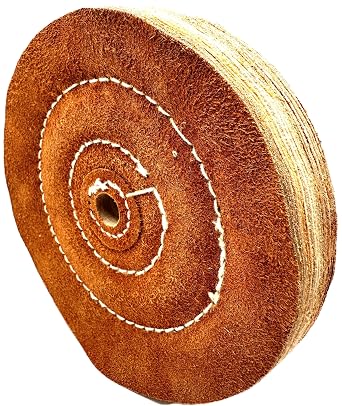 6 x 1/2" Arbor 18 Ply Chamois Leather Buffing Polishing Wheel