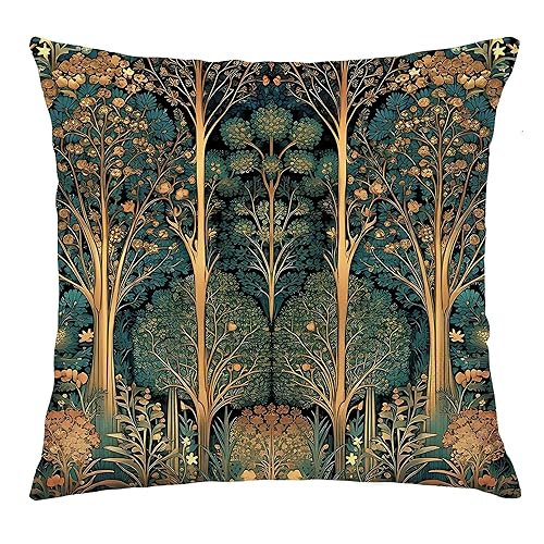 Vintage Whimsical Forest Cottage Core Throw Pillows Covers 18x18，Whimsical Maximalist