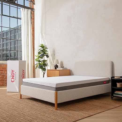 Endy King Firm Mattress 9 Inch - Cooling Gel Infused Breathable Foam Mattress with High-Density Lumbar Support for Back & Stomach Sleepers - Made in Canada – Motion Isolation, CertiPUR-US Certified