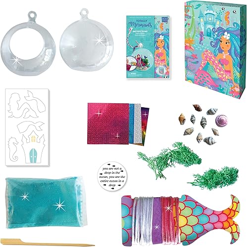 Miniatura 4 de Totally Mermaids - Kit de terrario de diorama colgante para hacer y exhibir