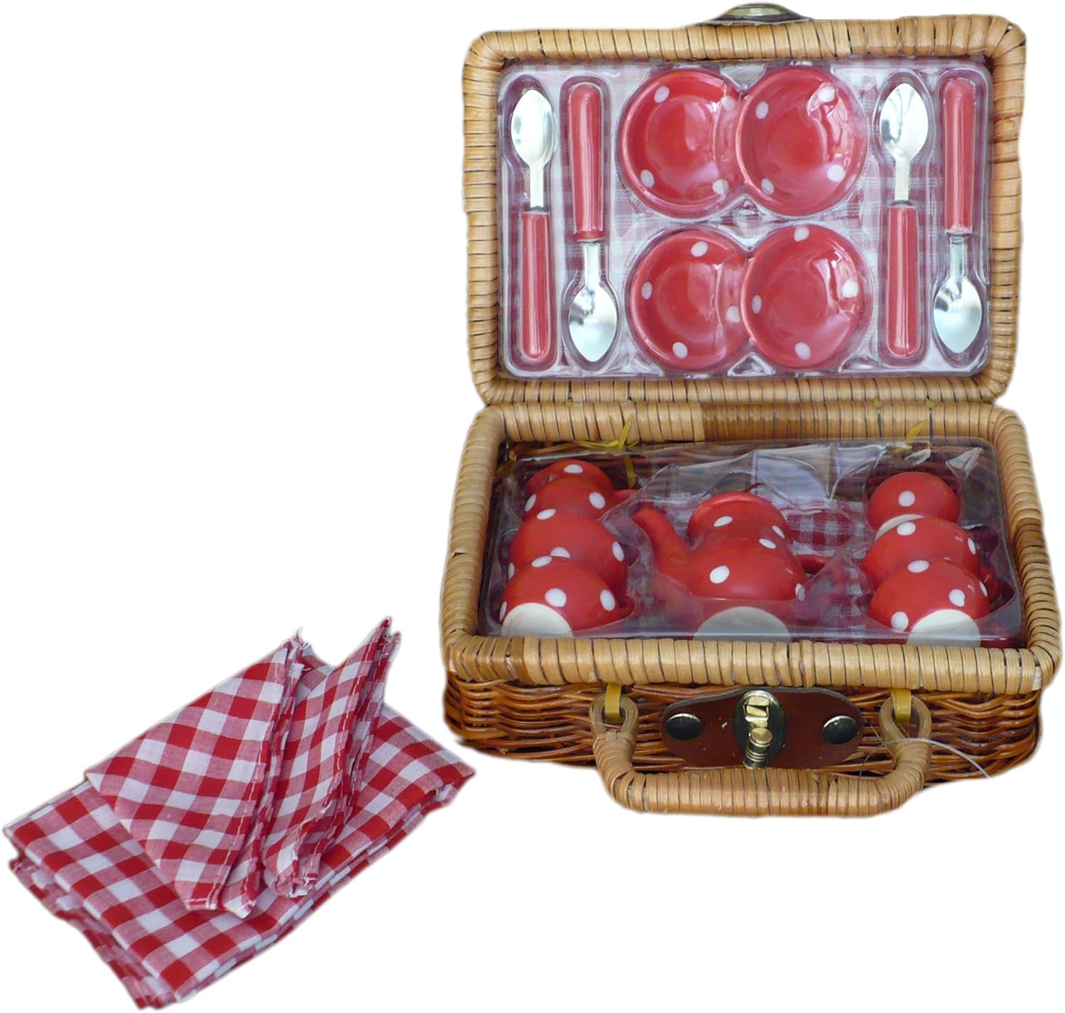Gisela Graham Dollies / Teddy Bear Tea Set Red Amazon.co.uk Toys & Games