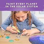 National Geographic Kids Window Art Kit - Stained Glass Solar System Arts & Crafts Kit with Glow in The Dark Planets, Suncatchers, Space Room Décor