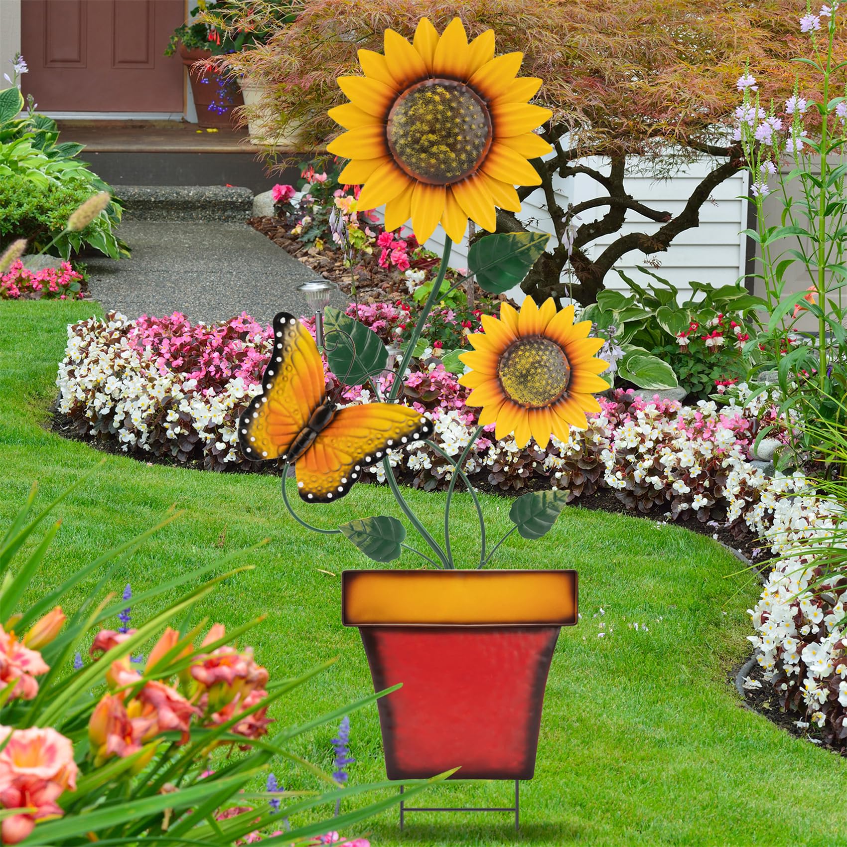 Fairy Garden Stakes - Acrylic Elf & Flower Decor For Pots, Gardens, And Indoor Plants