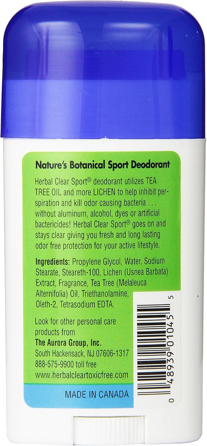 Herbal Clear Sport Deodorant Stick 1.80 Ounces