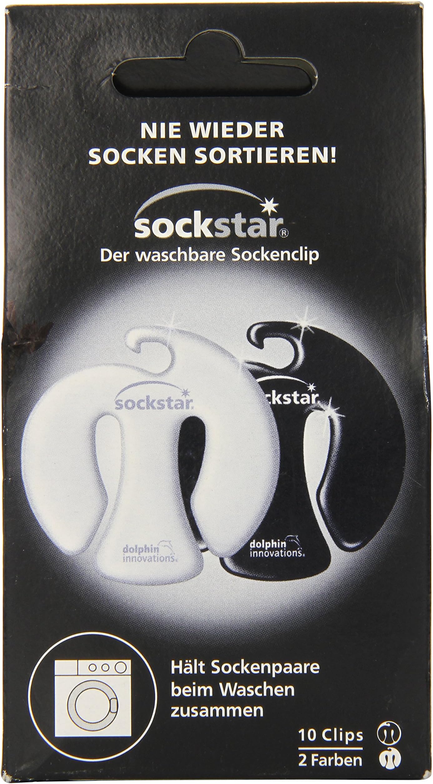 Sock Clips - Black & White Edition (10 Clips)