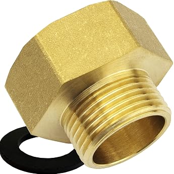SHYNE Premium 3/4 inch to 1 inch reducer with rubber seal made of high-quality brass robust and rustproof connection nipple pipe socket