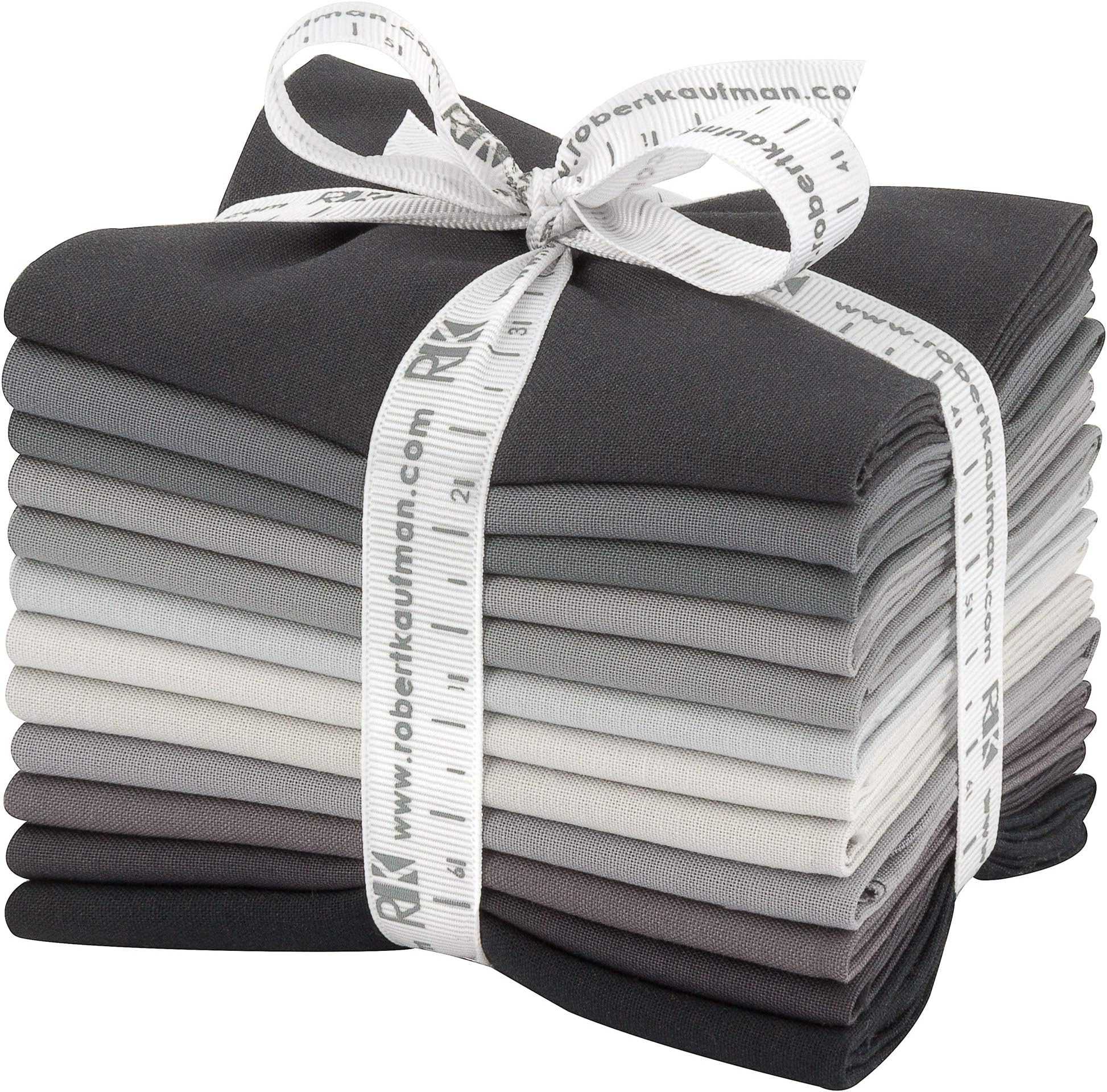 Kona Cotton Solids Stormy Skies 12 Fat Quarters Robert Kaufman Fabrics FQ-1373-12