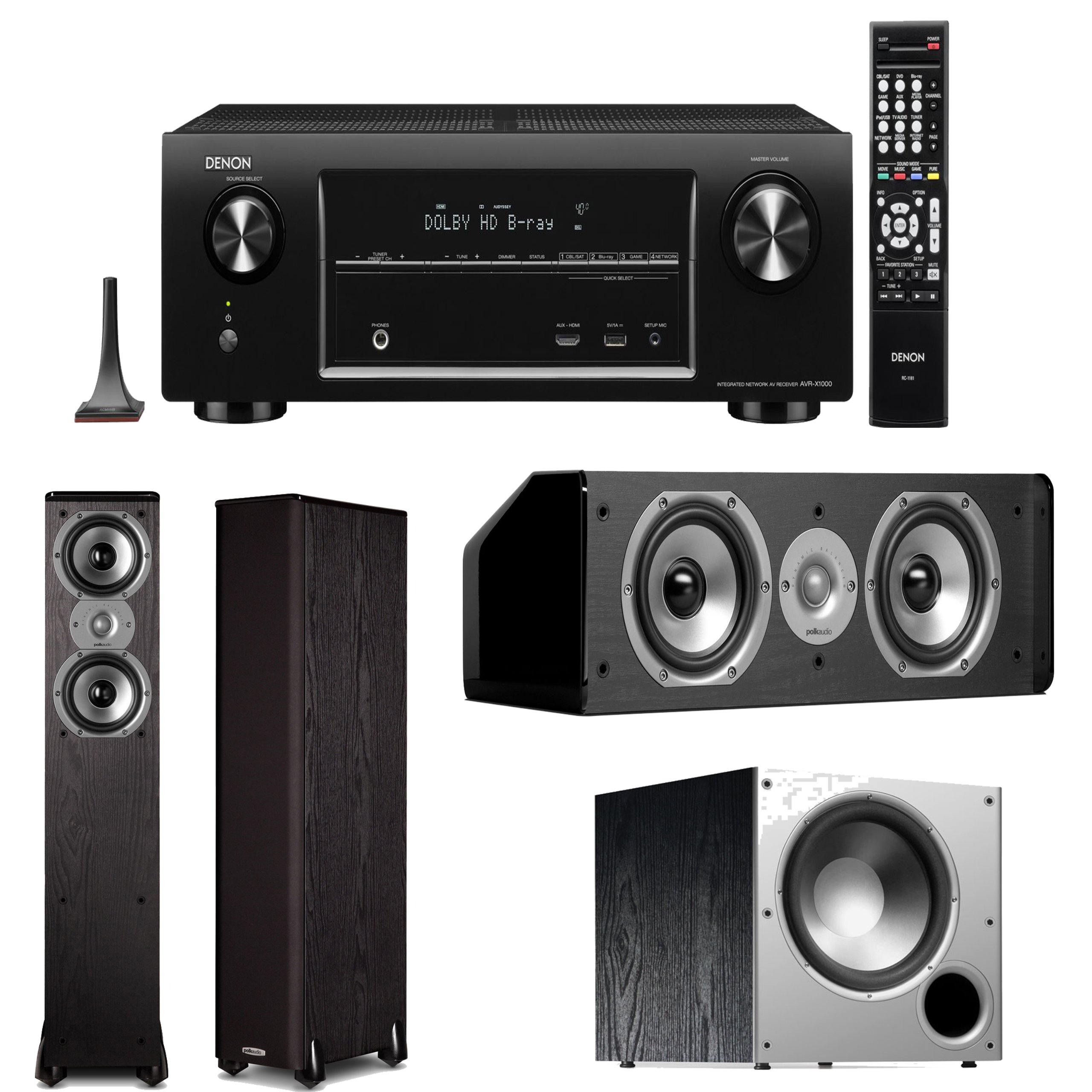 Denon AVR-X4000 In-Command 7.2 Channel 4K Ultra HD Networking Home Theater Receiver Plus A Polk Audio Speaker Package!