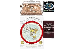 Flat Earth Map SET OF 2 MAPS