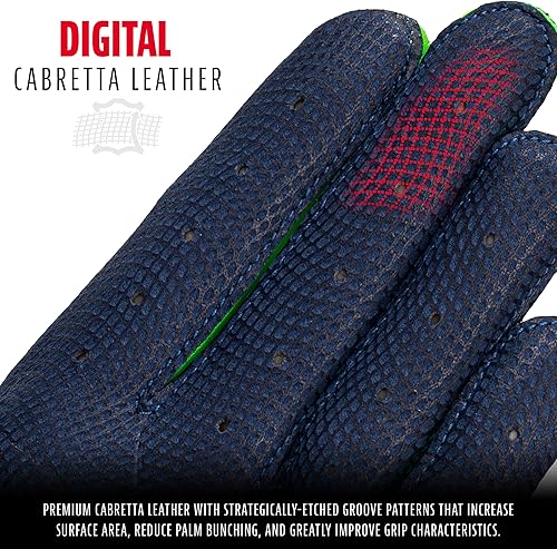 Miniatura 173 de Franklin Sports MLB - Guantes de bateo de béisbol CFX Pro para adultos + jóvenes, béisbol + sóftbol, varios tamaños + colores Negro/Negro