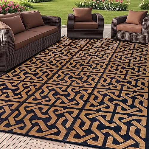 Miniatura 158 de SAND MINE Alfombras reversibles, alfombra de paja de plástico, alfombra de área moderna, alfombra de pavimento grande y alfombra para exteriores