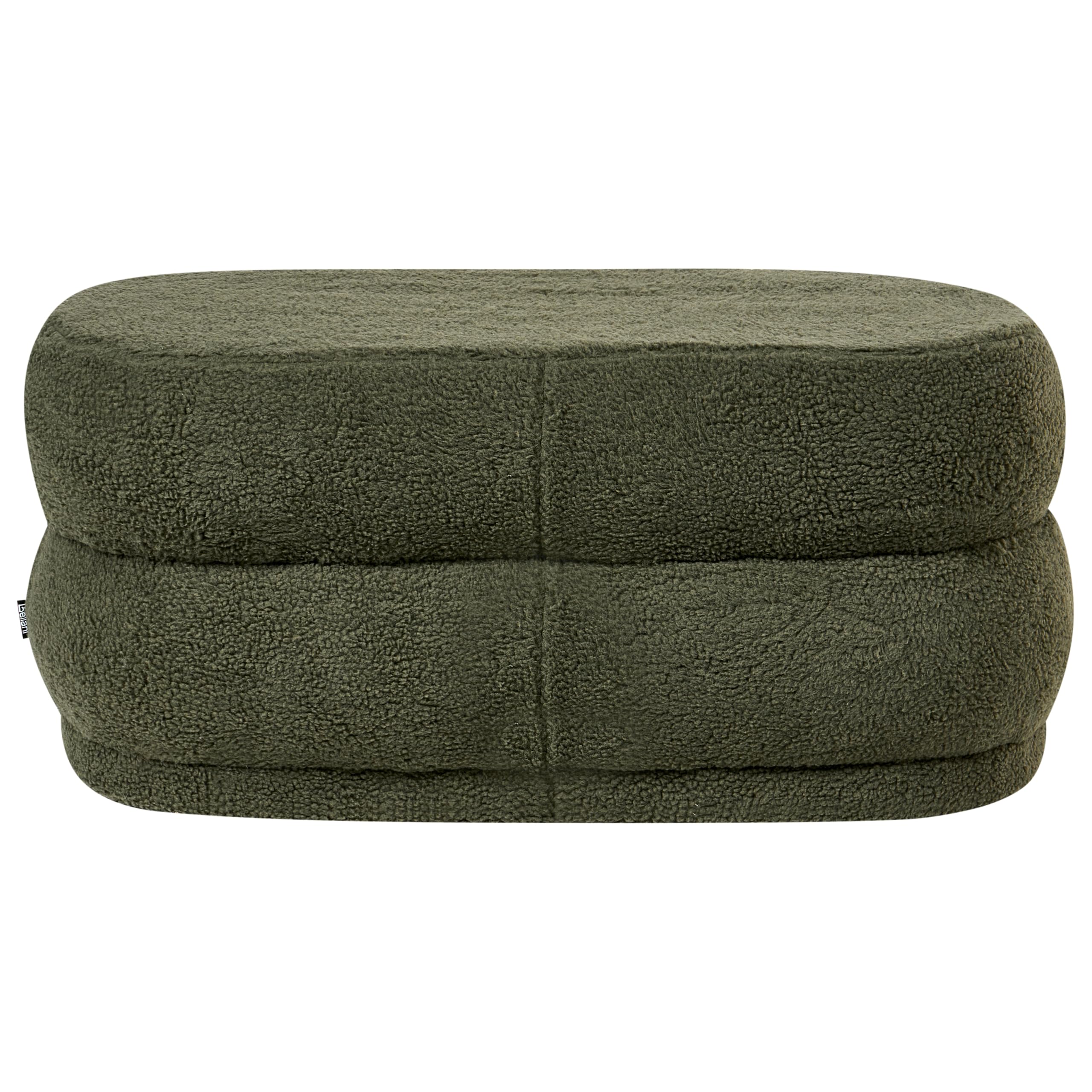 Banc Rembourré Moderne Tabouret d'Appoint Bouclé Vert Ellendale