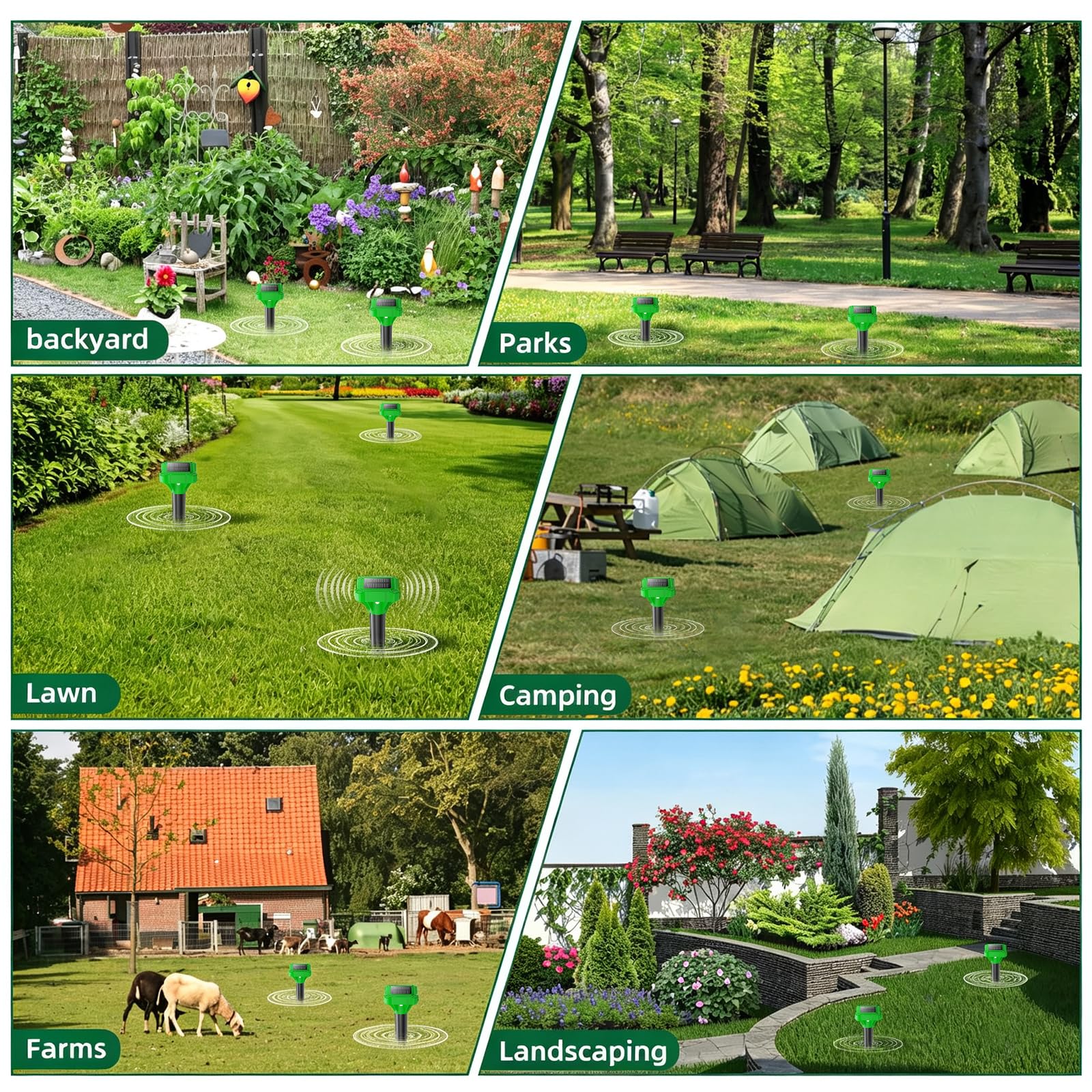 Maulwurf Vertreiber, Premium Solar Wühlmausschreck 4er Pack