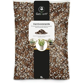 GebEarth&reg; Carnivorous Plant Soil, Acid pH Value 3.9, Professional Blend of Acid White Peat and Expanded Perlite, Suitable for