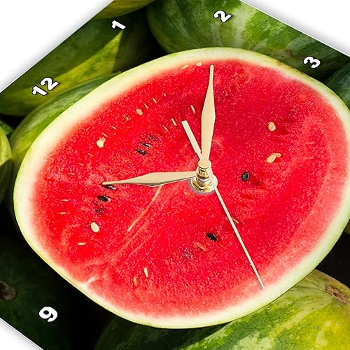 Miniatura 2 de 3D Rose Wall Clock Silent - 15 inch - Watermelon for Sale at a Farmers Market, Charleston, South Carolina. - Fruit