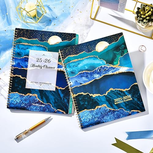 Miniatura 2 de Agenda mensual 2024-2025, julio 2024 a diciembre 2025, agenda mensual de 18 meses 2024-2025, agenda académica con pestañas y páginas de notas, 9 x