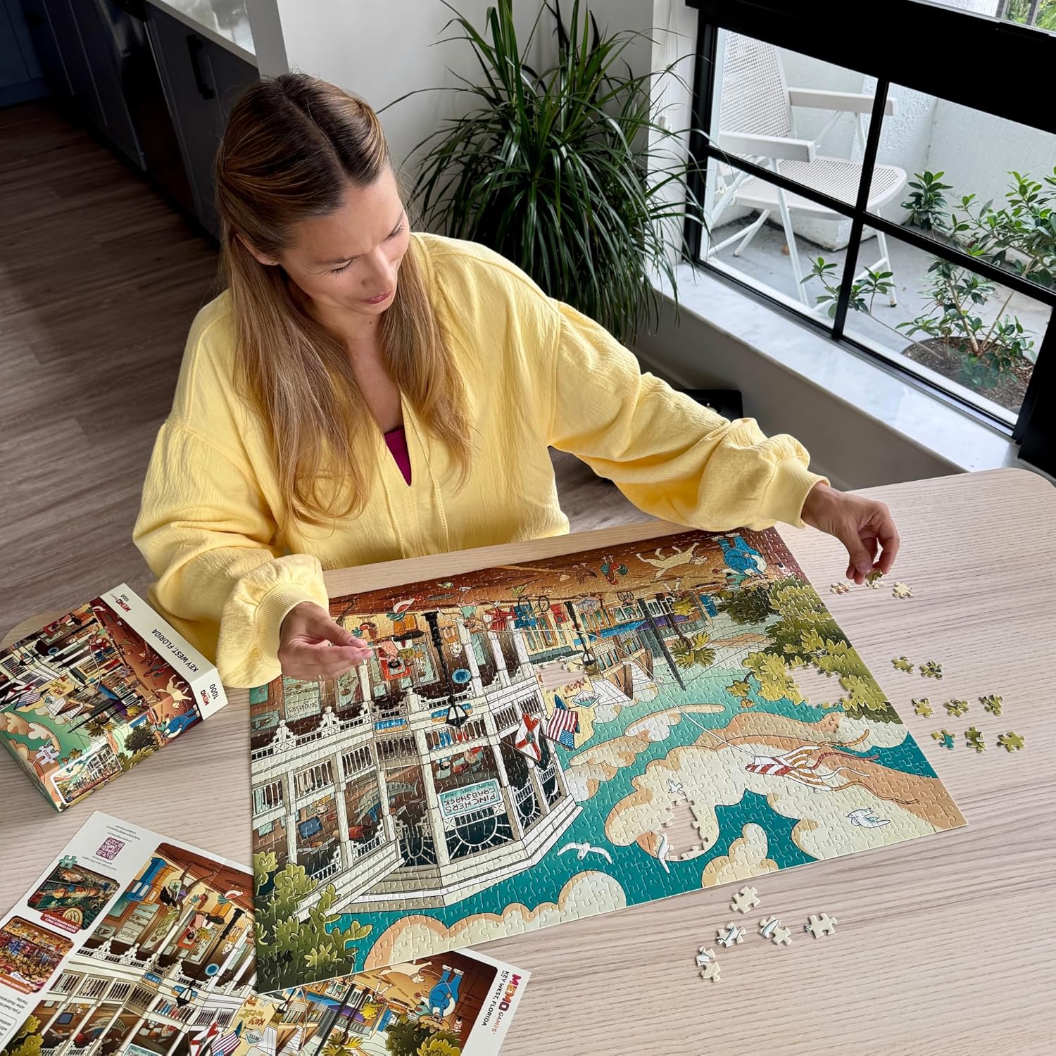 1000 Piece Puzzle for Adults – Key West Florida Landmarks | Colorful Jigsaw Puzzle | Large 28 x 20 Inch
