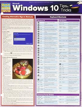 Microsoft Windows 10 Tips & Tricks a QuickStudy Laminated Reference Guide Quick Study Computer