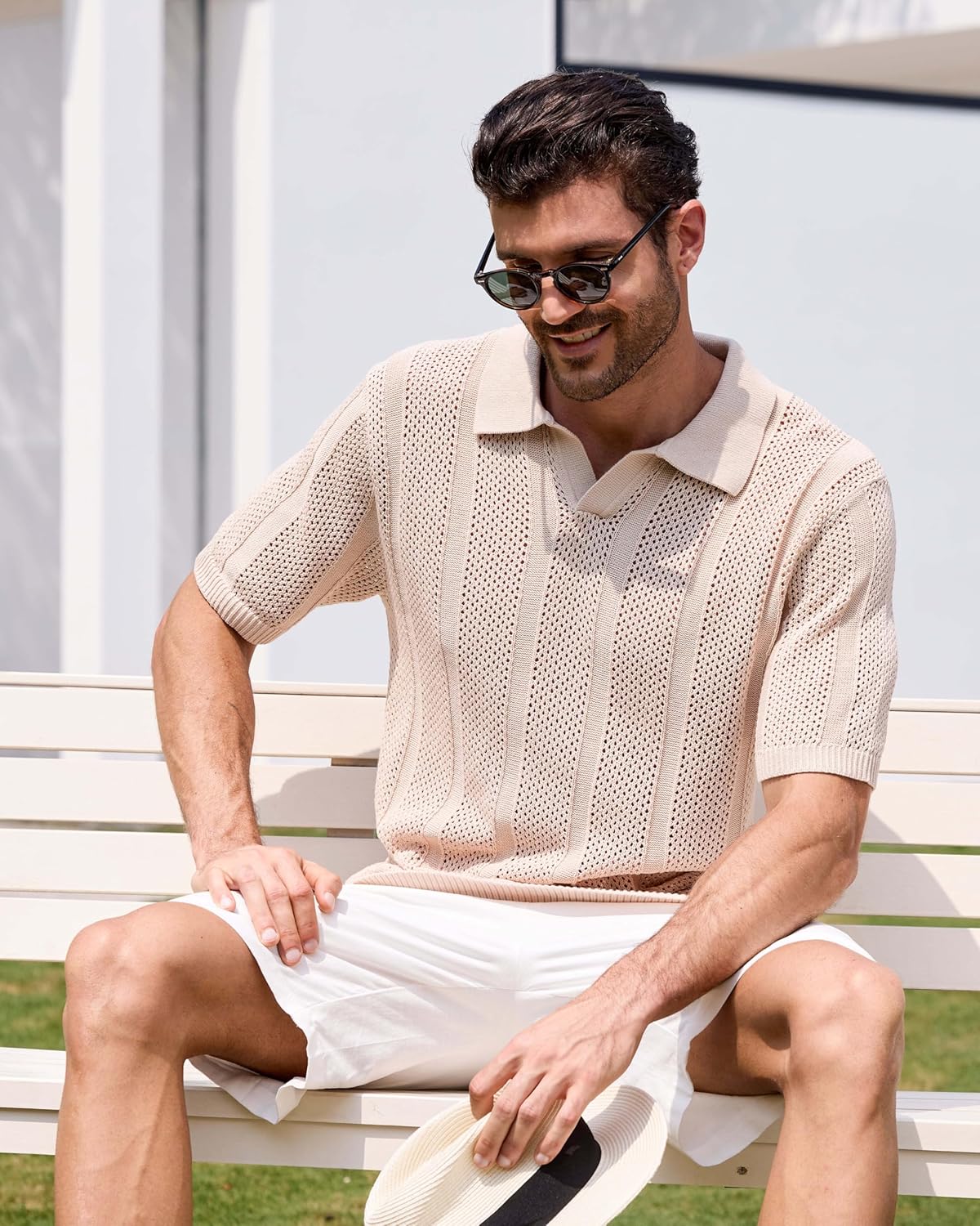 Kallspin Mens Cotton Polo Shirt Short Sleeve Knit Breathable Polo Casual Summer Golf Shirt Lightweight Top - Image 5