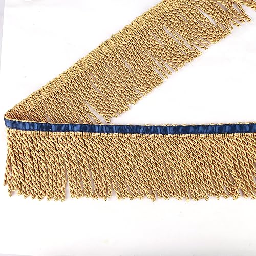 Miniatura 3 de BEL AVENIR Cortina con flecos de lingote con cinta azul de 5.3 yardas x 3 pulgadas, adornos de tela para costura, decoración de bricolaje para