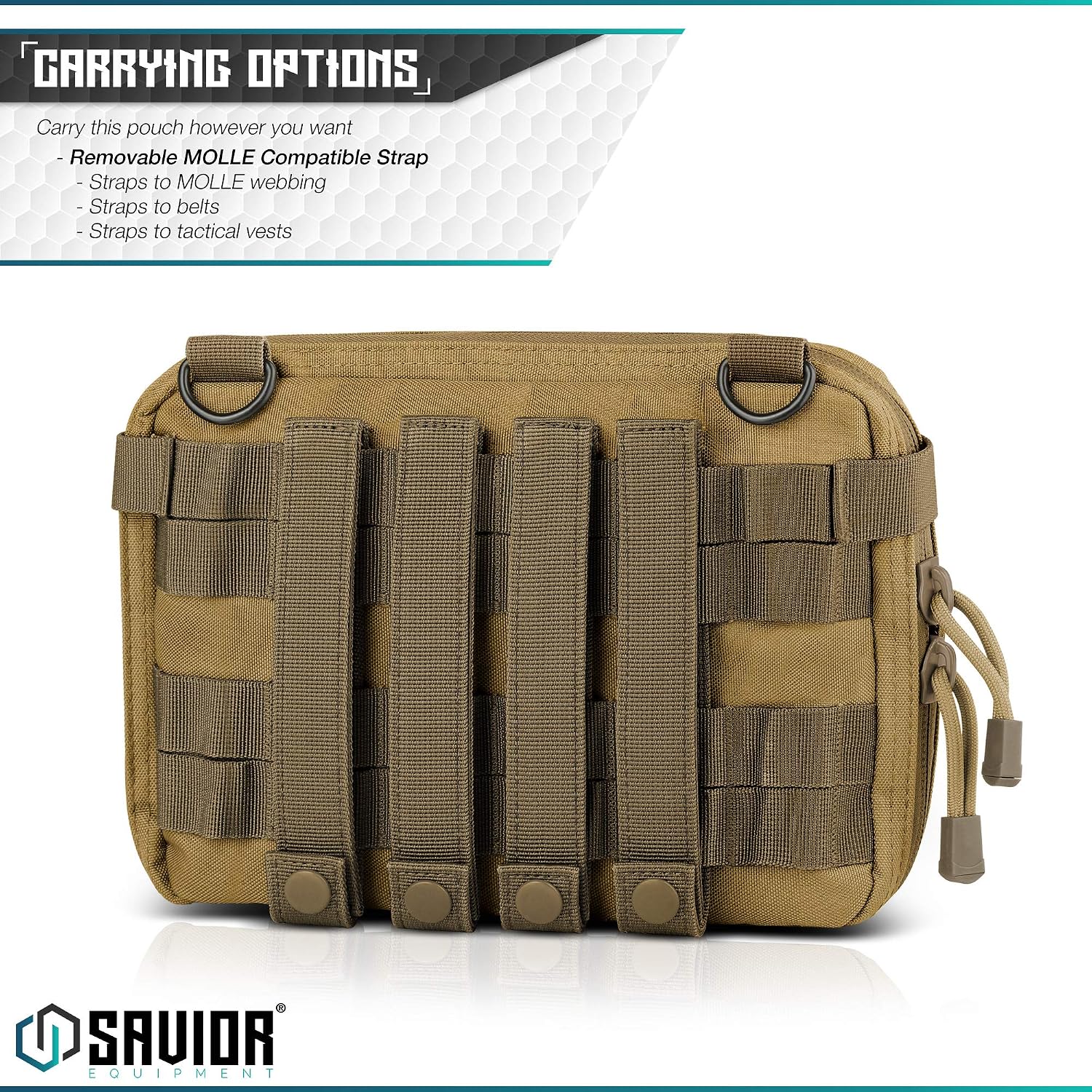 Savior Equipment Tactical Military MOLLE Admin Pouch Modular Utility Tools Multi-Purpose EDC Waist Belt Organizer Bag