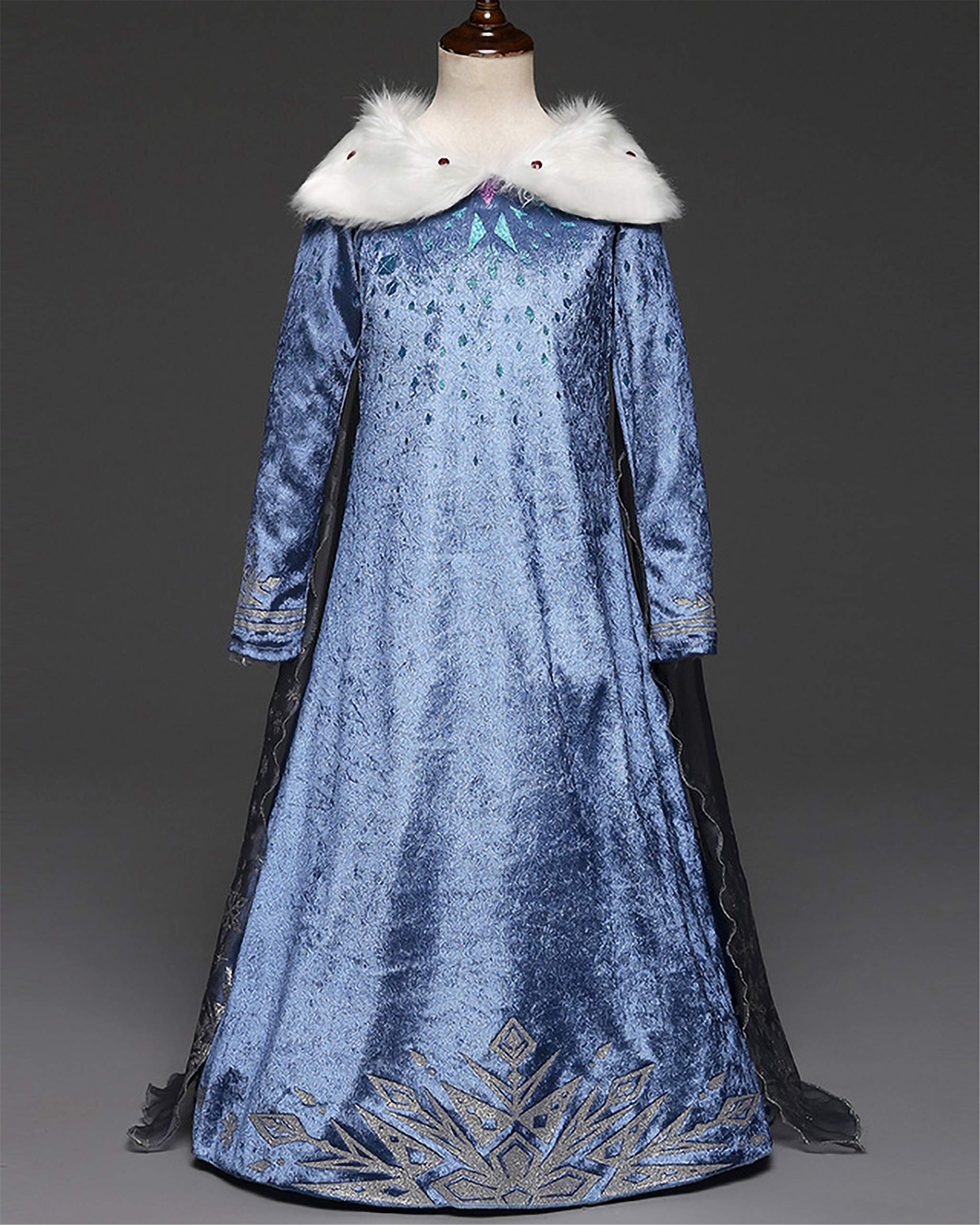 New front Costumi Bambina Tulle Diadema Festa Nuziale Blu Elsa Fantasia Principessa Cosplay Costume Carnevale Abito per Bambino Principessa Natale Partito Compleanno Carnevale Abiti Fantasia Vestite