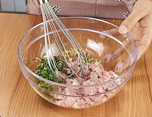 Miniatura 7 de VITASUNHOW Batidores de alambre para fines domésticos, paquete de 3 batidores de huevos de mano de acero inoxidable de 10 pulgadas