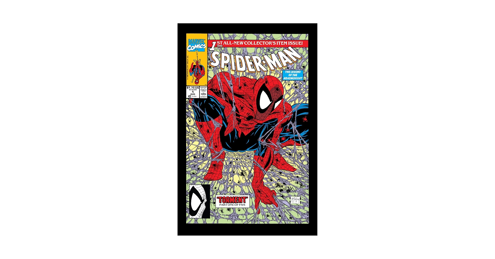 SPIDER-MAN #1 1990 Collectors アメコミリーフ 1990 Marvel SPIDER-MAN The Legend of the Arachknight Torment