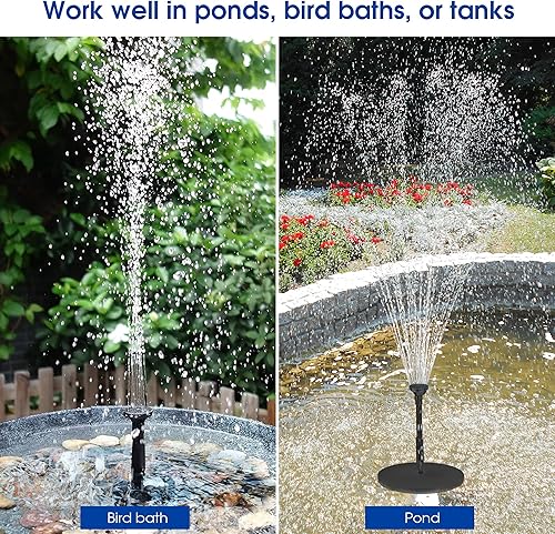 Miniatura 2 de Biling Fuente solar de 5.5 W para baño de pájaros, bomba de agua solar de bricolaje con batería de 3000 mAh, funciona todo el día, tubo de 5 pies, 5