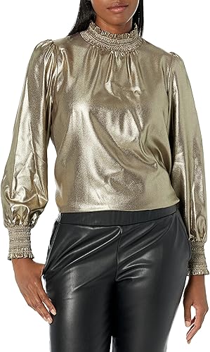 KARL LAGERFELD Womens Everyday Long Sleeve Woven Top