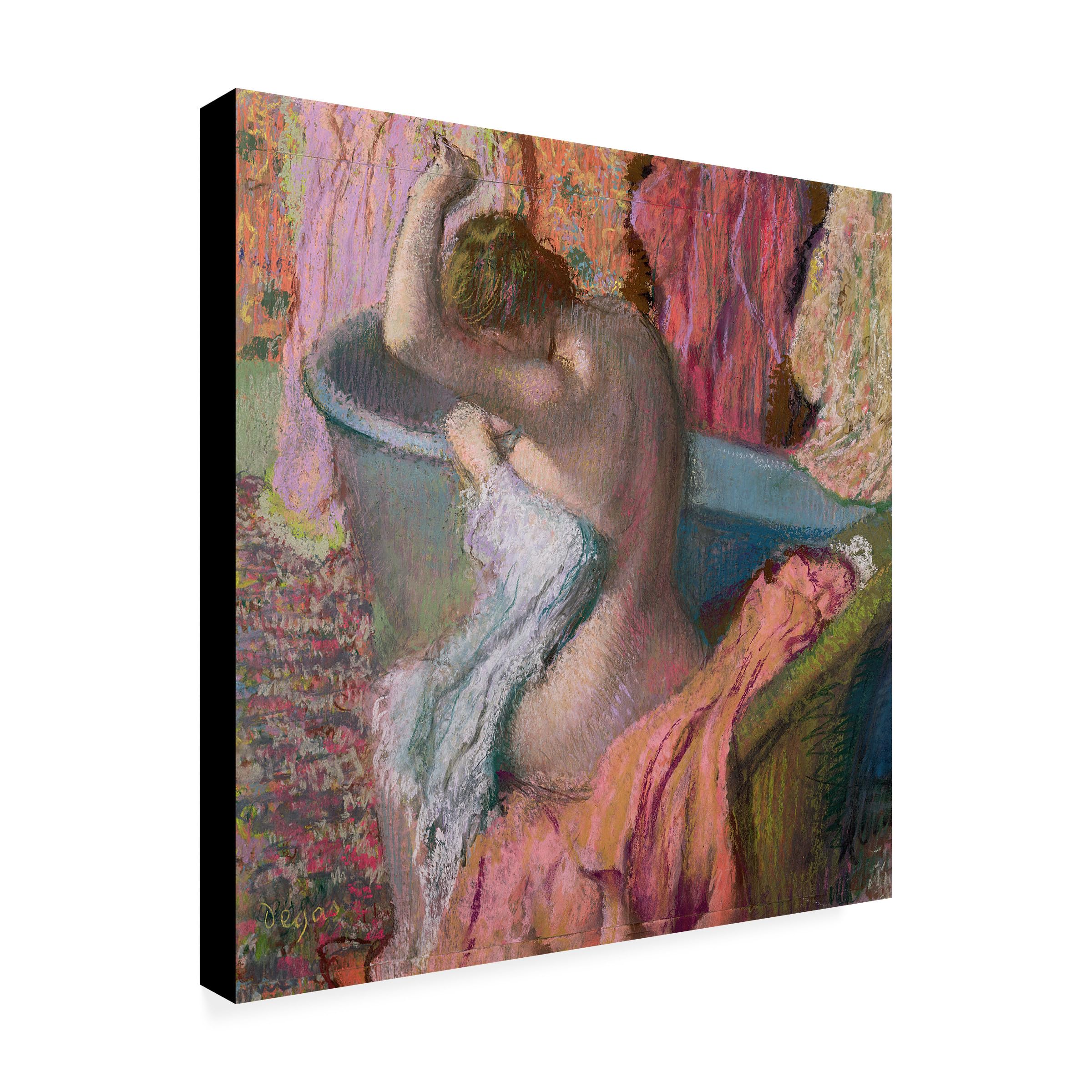 Trademark Fine Art Seated Bather 1899 Canvas Wall Art by Edgar Degas 24 by 24-Inch