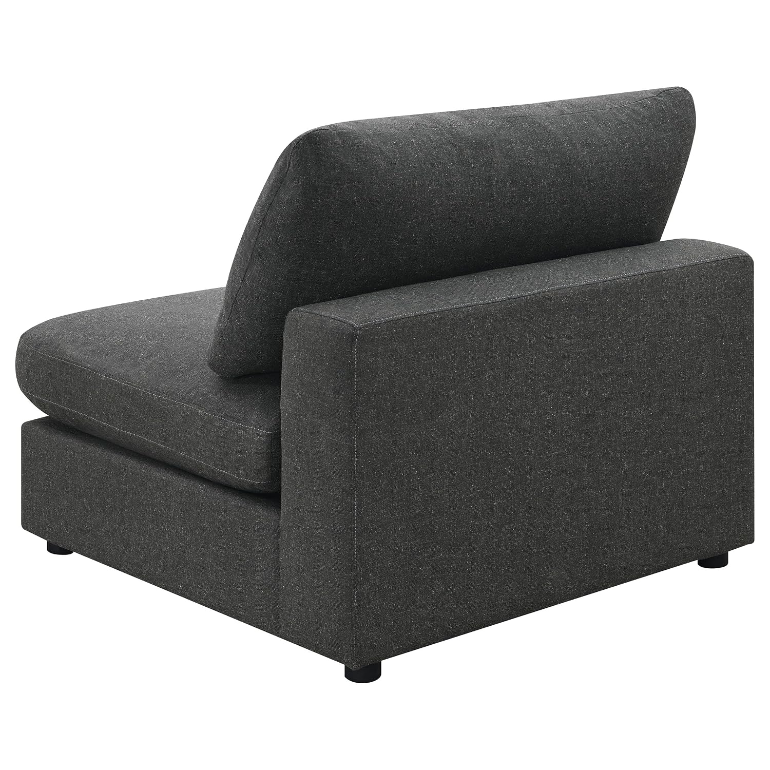 Coaster Home Furnishings Serene Upholstered Armless Chair Charcoal