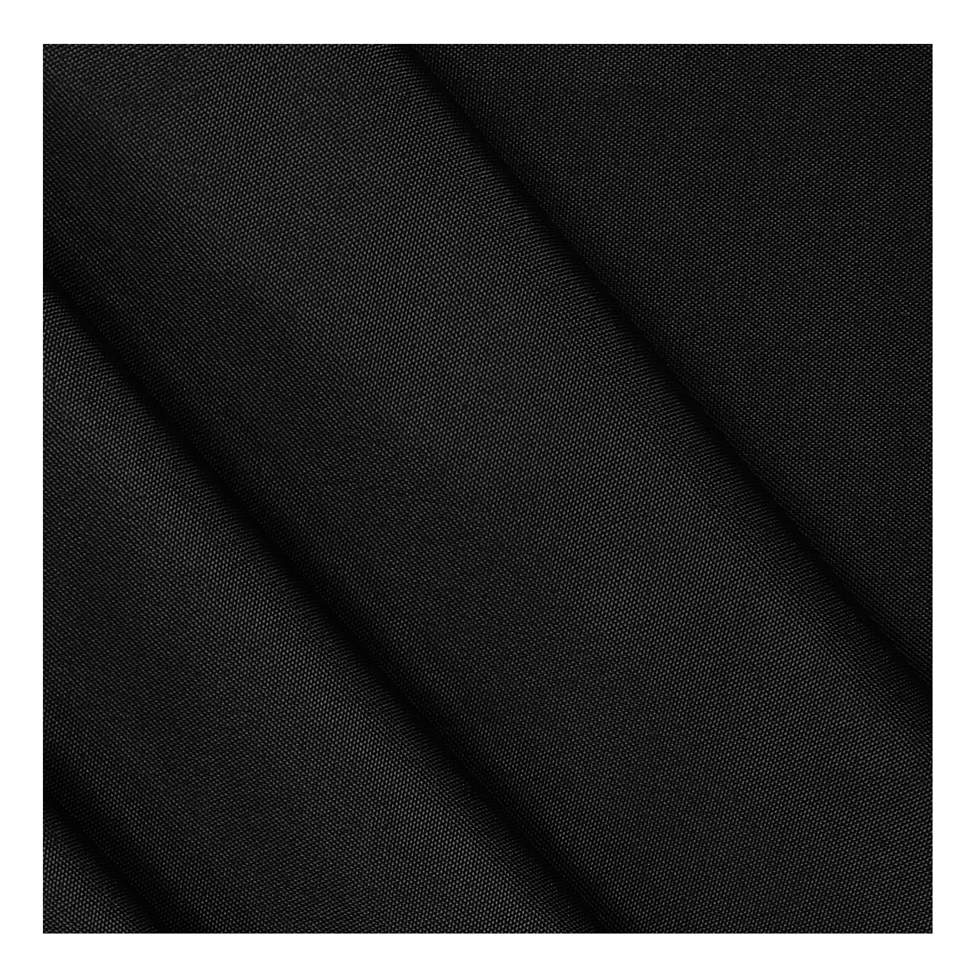 Fabrics King Online Black Canvas Water Repellent Fabric Heavy Duty 235Gsm Soft Pu Coated On The Reverse Side, For Outdoor Cushions & Deckchairs | 59’’| 145Cms Wide | Sold By The Metre…