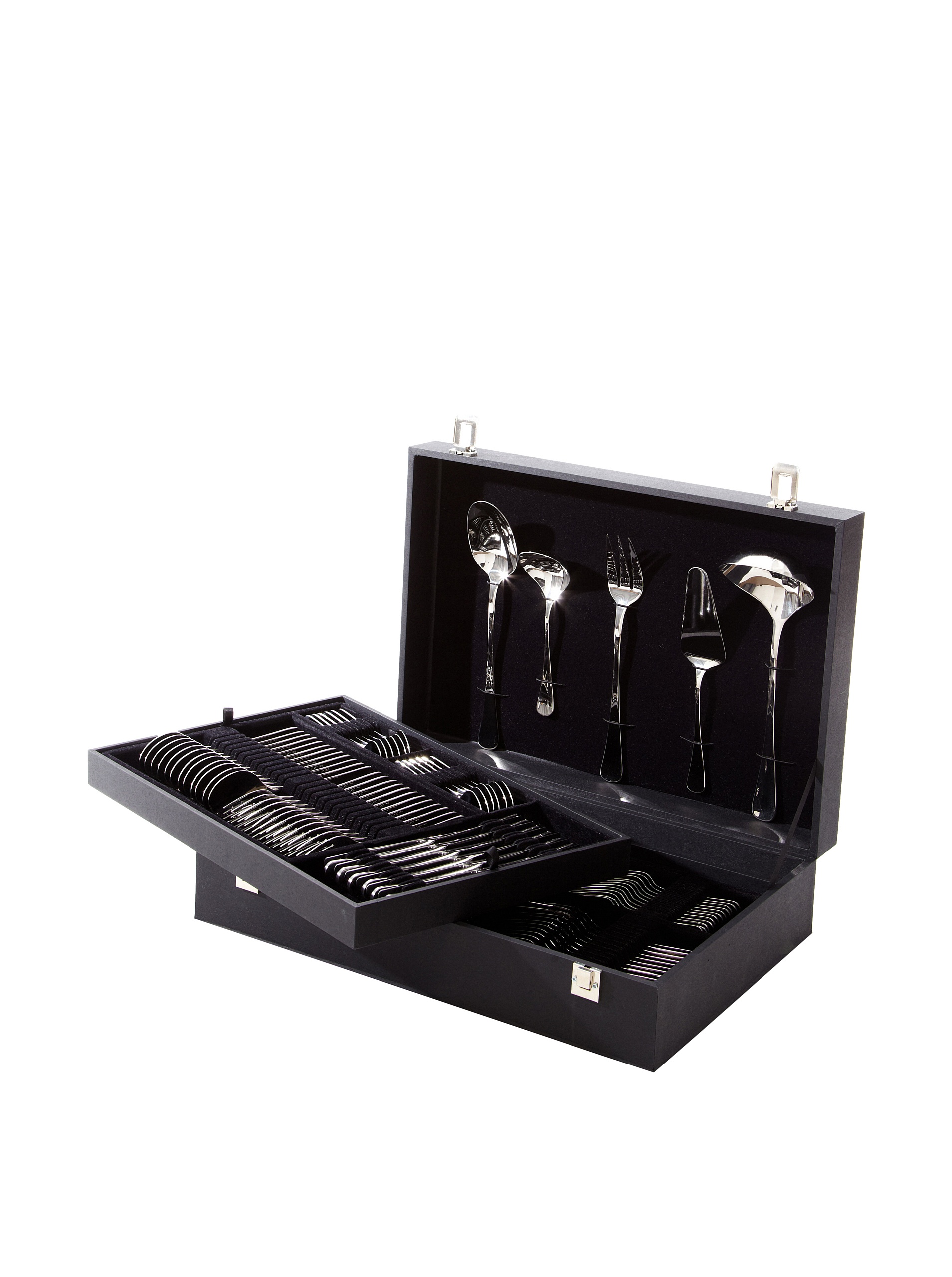 Arcos Serie Madrid, Pacco regalo Set di Posateria 113 pezzi (Set Completo), Monoblocco Unipezzo, Colore Argento