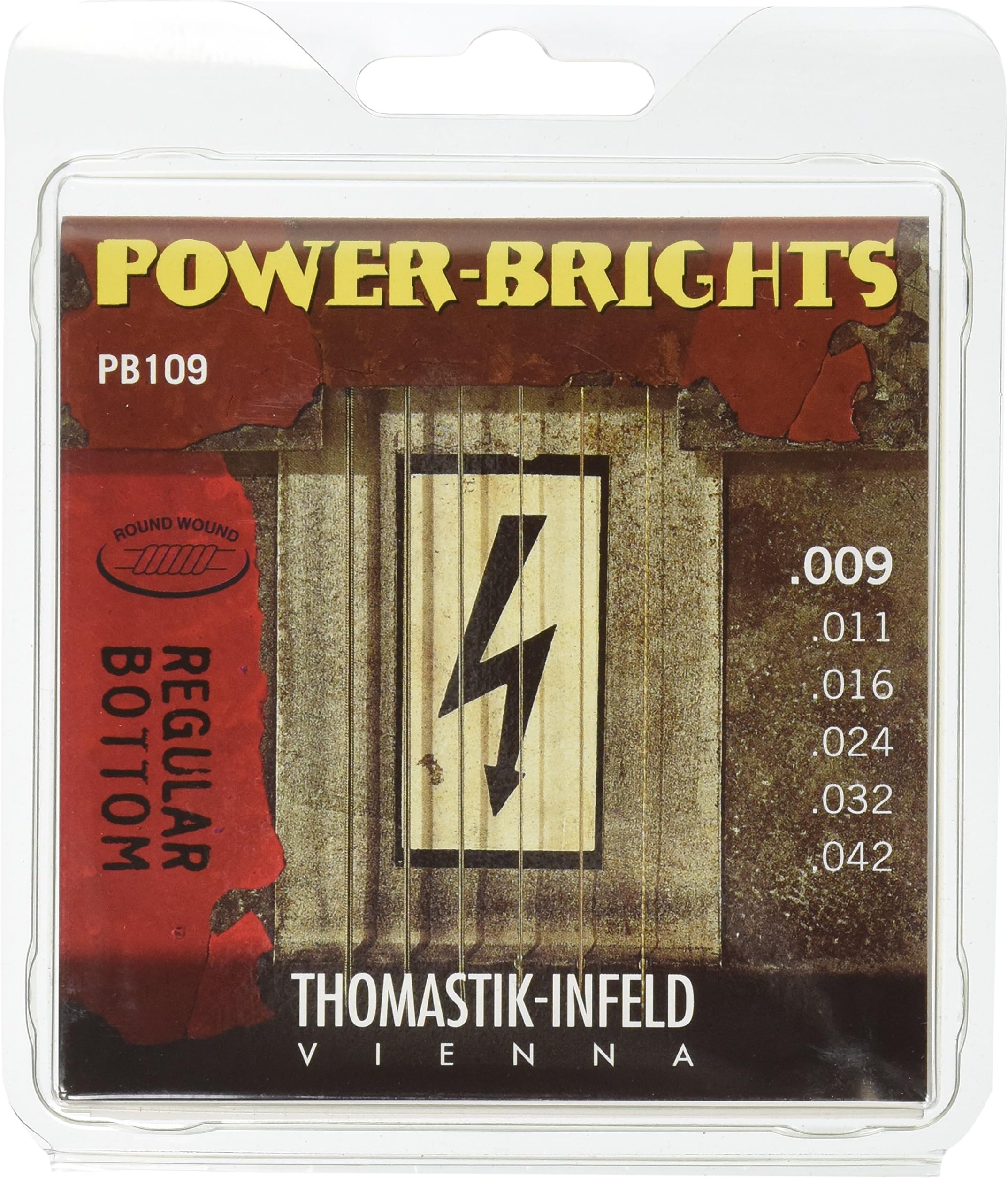 Thomastik-Infeld PB109 Power-Brights 6 String Magnecore Round Wound Set E, B, G, D, A, E, Natural