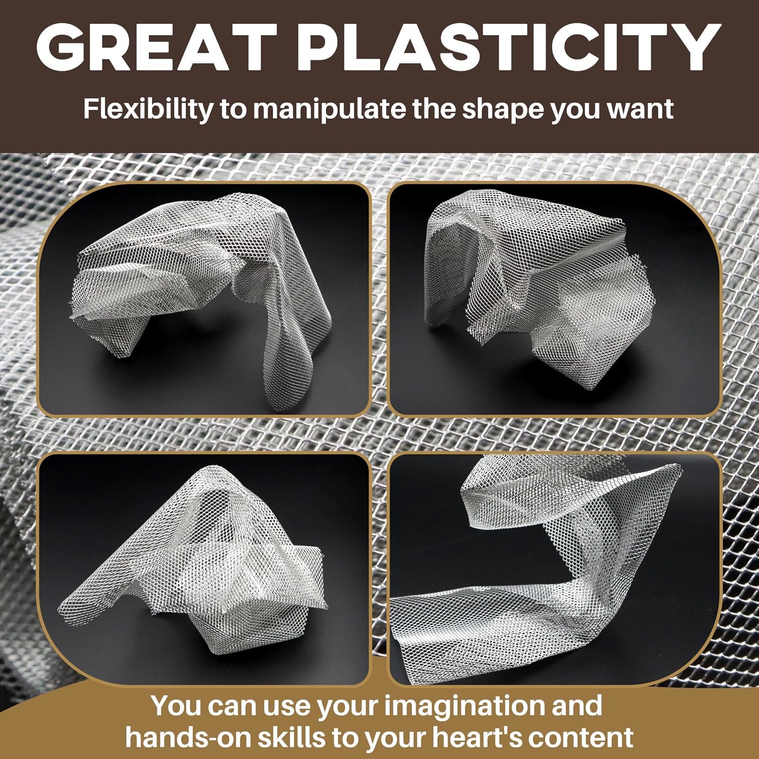 Aluminum Wire Mesh for Arts and Craft - Sculpting Mesh Roll 15.7 Inch by 26.2 Foot - Ideal for Sculpture Projects - Craft Wire Mesh