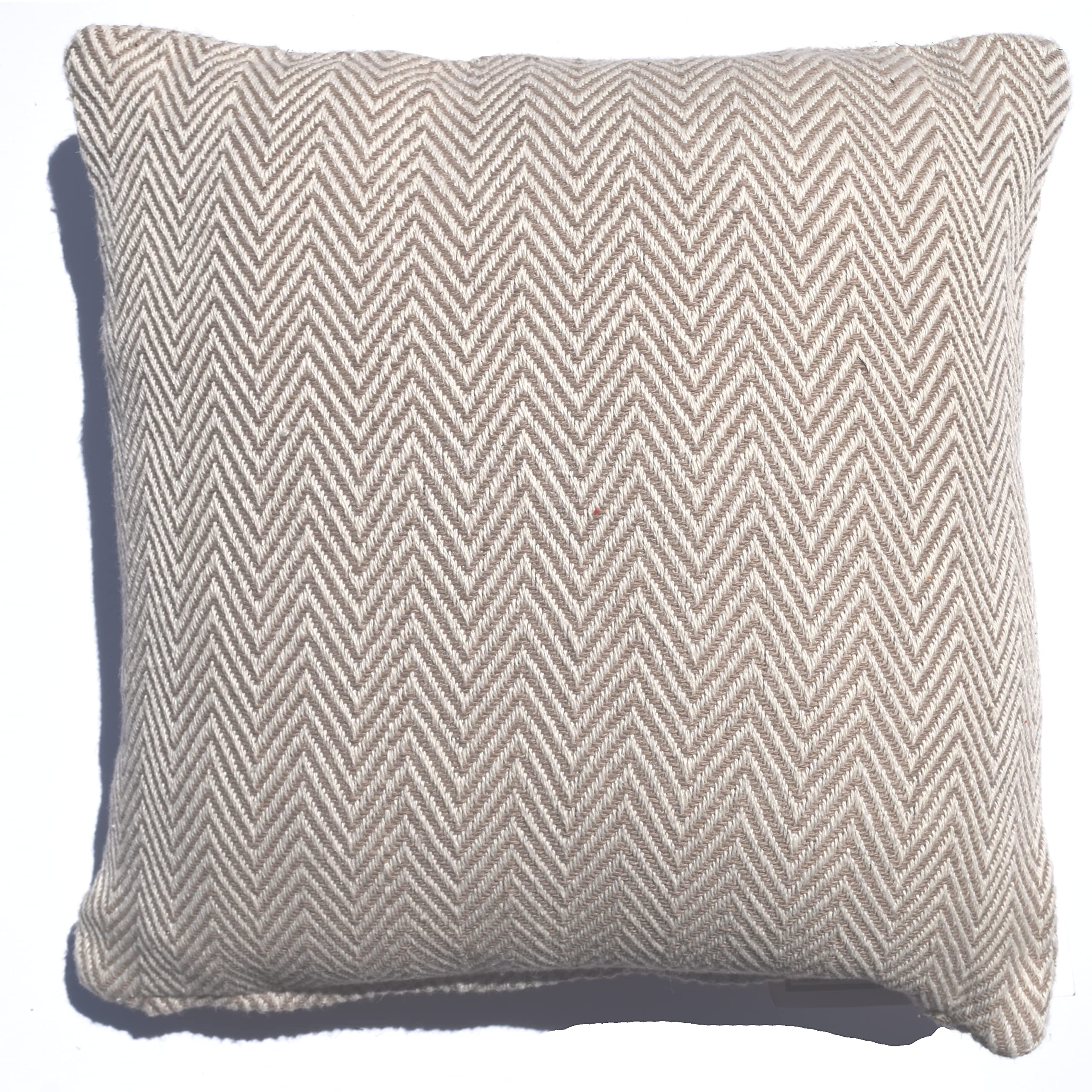 Rapport Home Skye Cushion Cover 43x43cm Natural Cream Herringbone Woven - 43cm