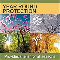 Vista 4 de Toldo resistente para todas las estaciones de 10 x 20 pies y refugio de garaje portátil con marco de acero y cubierta UV impermeable y puertas