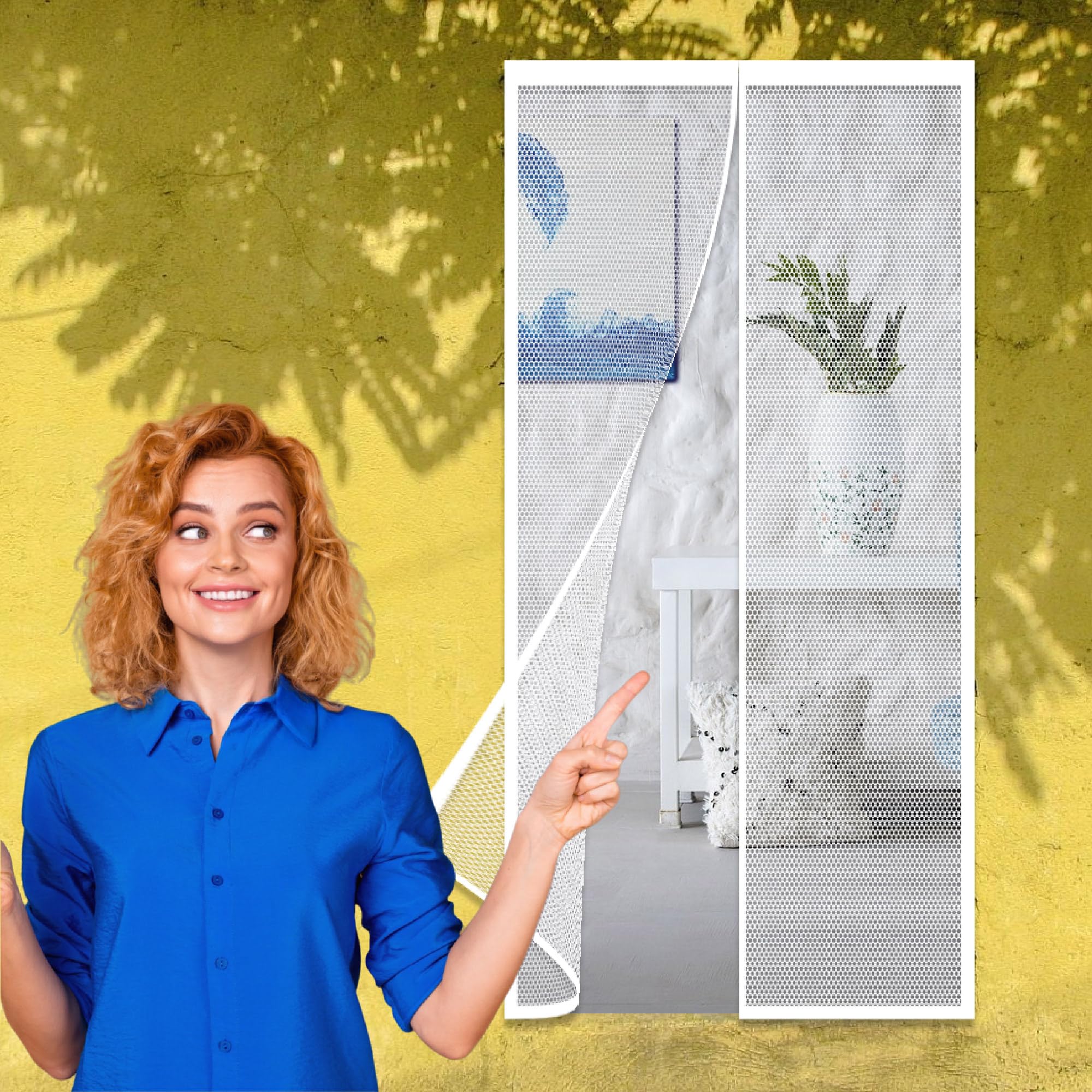 Moustiquaire Porte Fenêtre Aimantée 134 x 232 cm Rideau Moustiquaire Magnétique Fermeture Automatique Sans Perçage pour Couloirs, Portes, Patio, Blanc