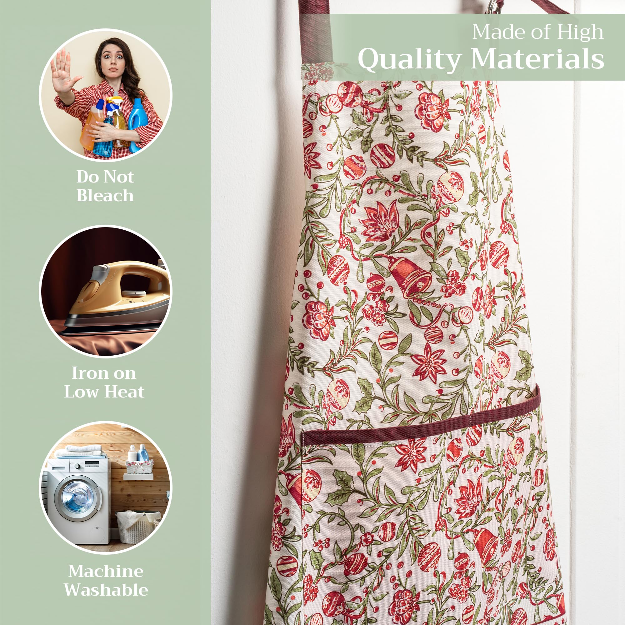 Maison d' Hermine 100% Cotton Apron for women with Pocket Kitchen Chef Autumn Apron for Men Cooking Gardening Server Waitress Maid - Image 3