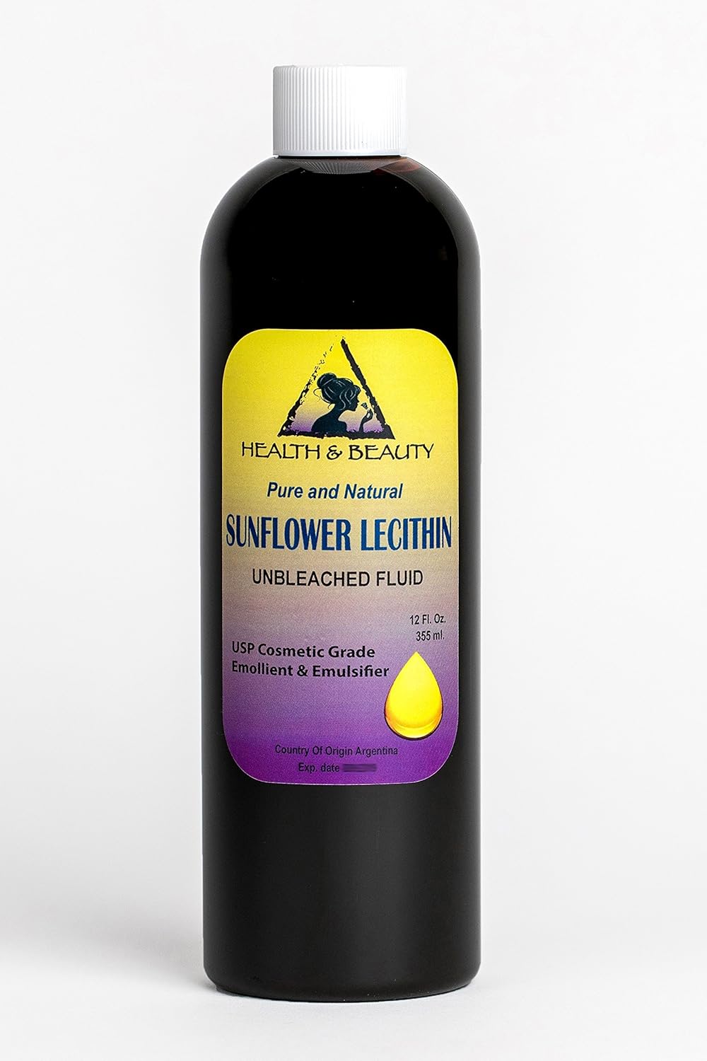Lecithin Sunflower Unbleached Fluid Liquid Emulsifier Emollient Stabilizer Pure 128 oz, 7 LB, 1 gal