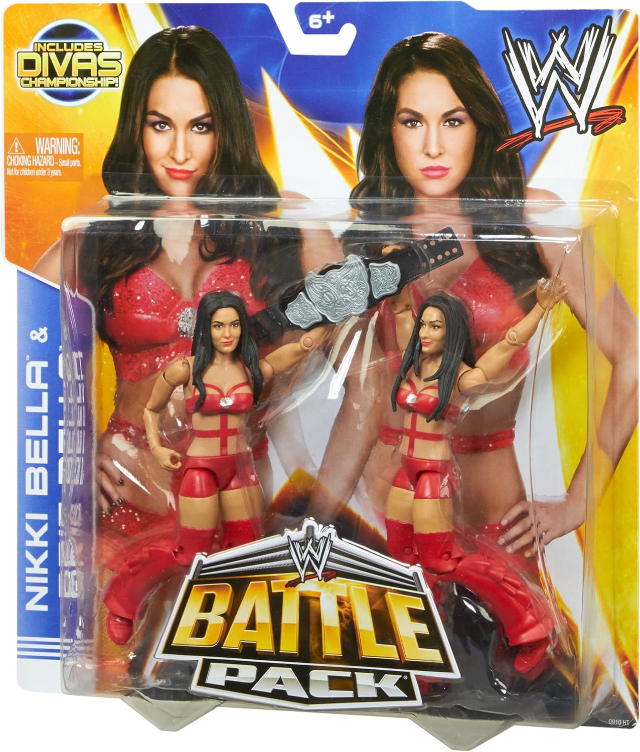 WWE Battle Pack Bella Twins with Diva Title Action Figure, 2-Pack