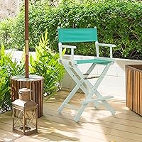 Vista 233 de Silla de Director de 18" Marco Blanco Lona Rosa