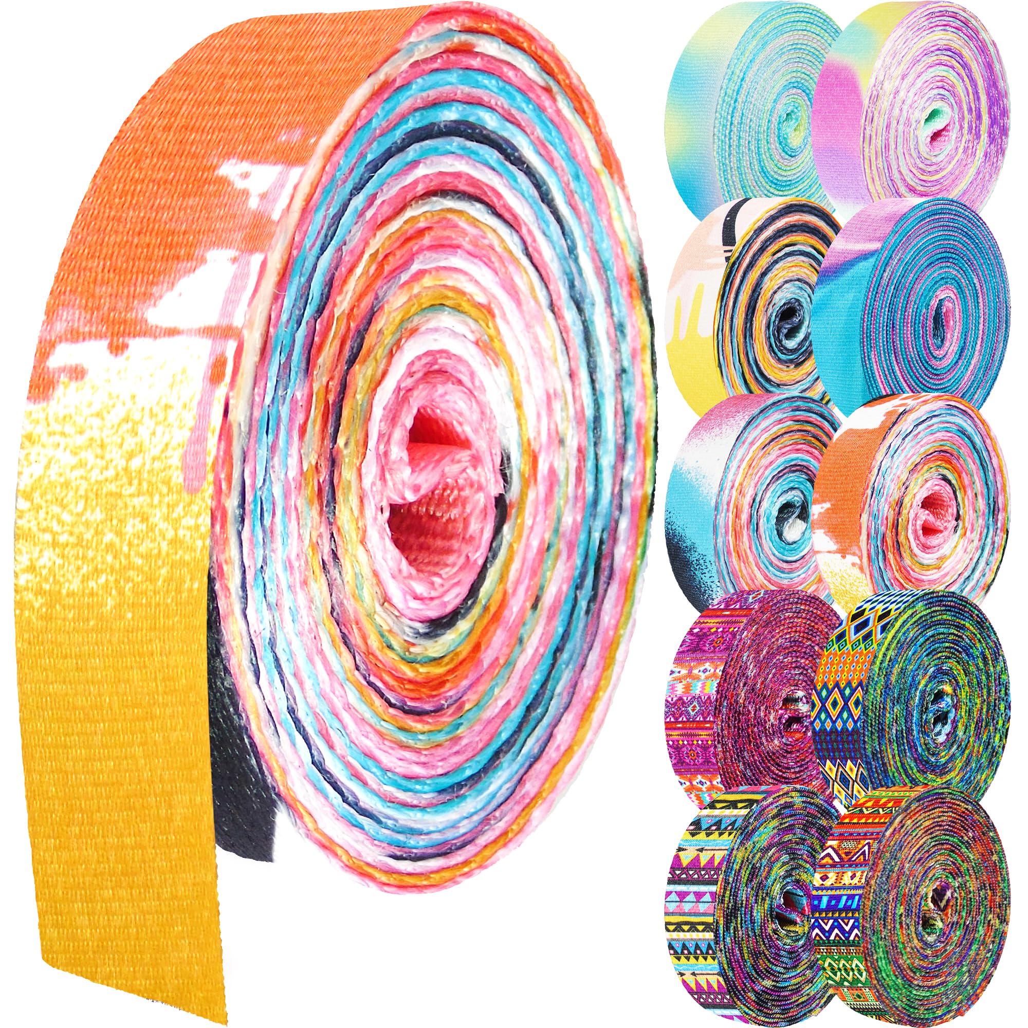 Grosun 1.5 inch Patterned Nylon Webbing Belt Webbing Straps Purse Straps Backpack Straps Nylon Belt