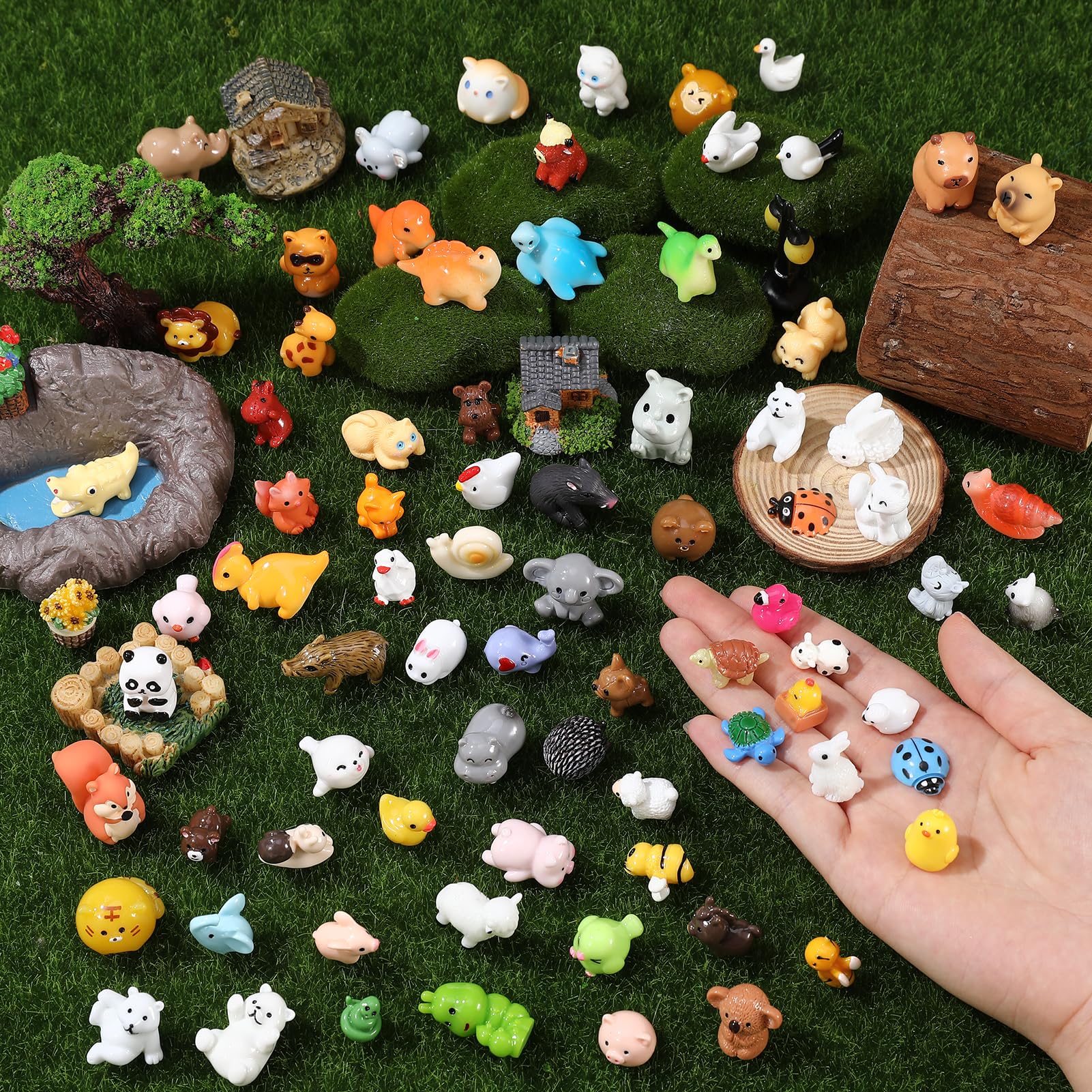GSrenyu 80 Pcs Resin Animals Small - Image 4